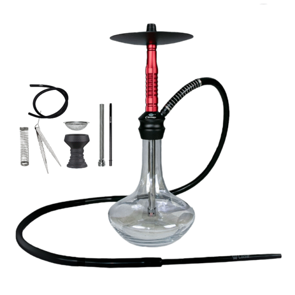 Hookah Caesar 2404 -Red Transparent